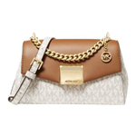 Michael Kors Lita Small Two-Tone Logo and Leather Crossbody Bag