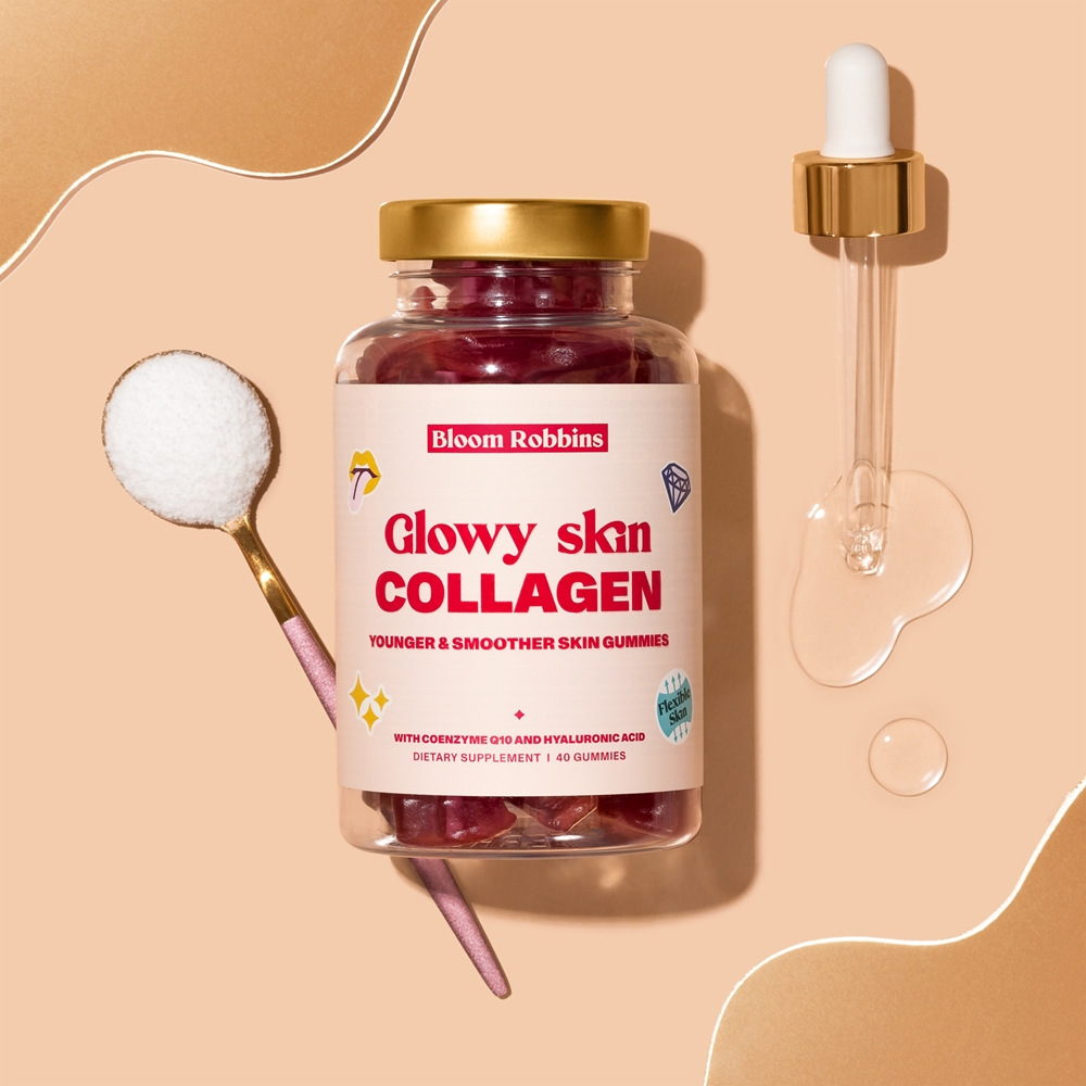 Bloom Robbins Glowy skin COLLAGEN - Жевательные мармеладки, придающие коже сияющий вид, 40 szt.