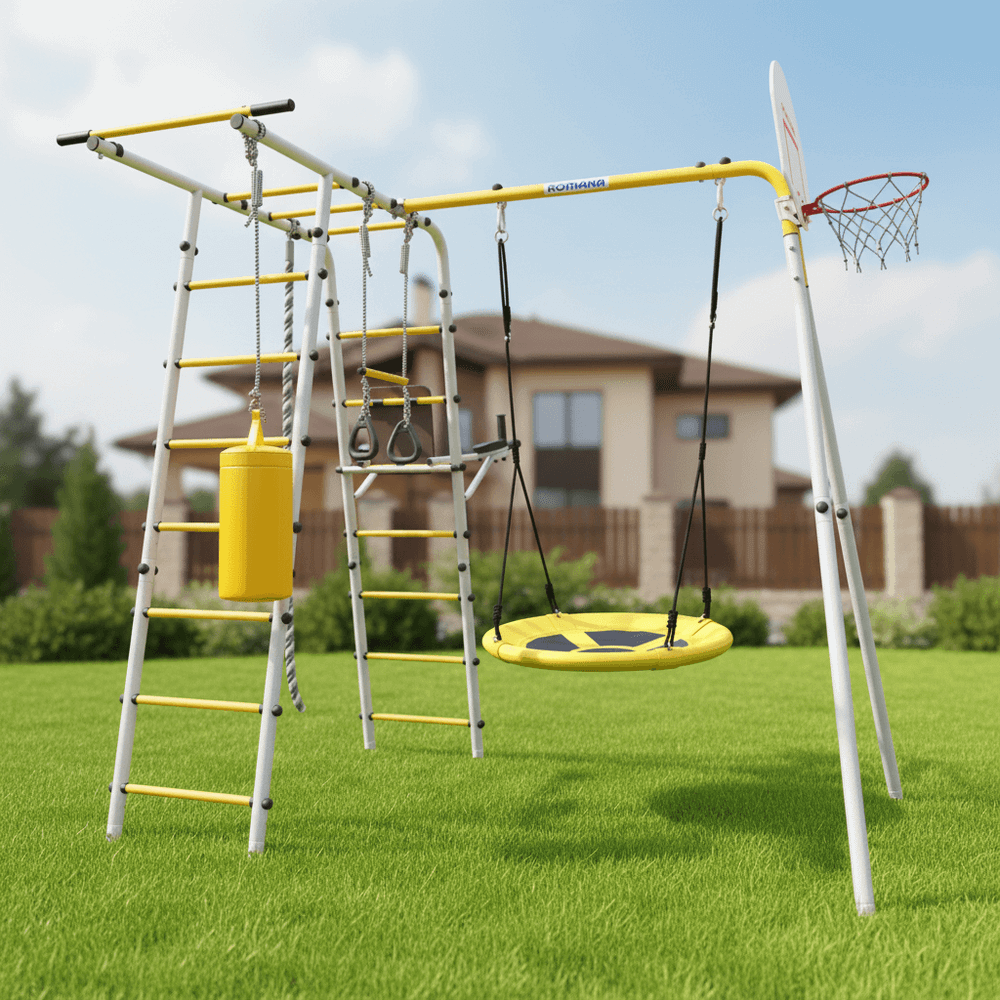 ROMANA Спорт (желтый/серый) (с качелями гнездо)
