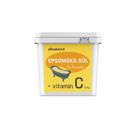 Allnature Epsom salt Vitamin C - соль для ванн с витамином С /   5000  g  / GTIN 8595674636485