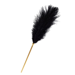 Золотисто-черный флоггер-щекоталка 44см со сменными наконечниками ToyFa Theatre 700044