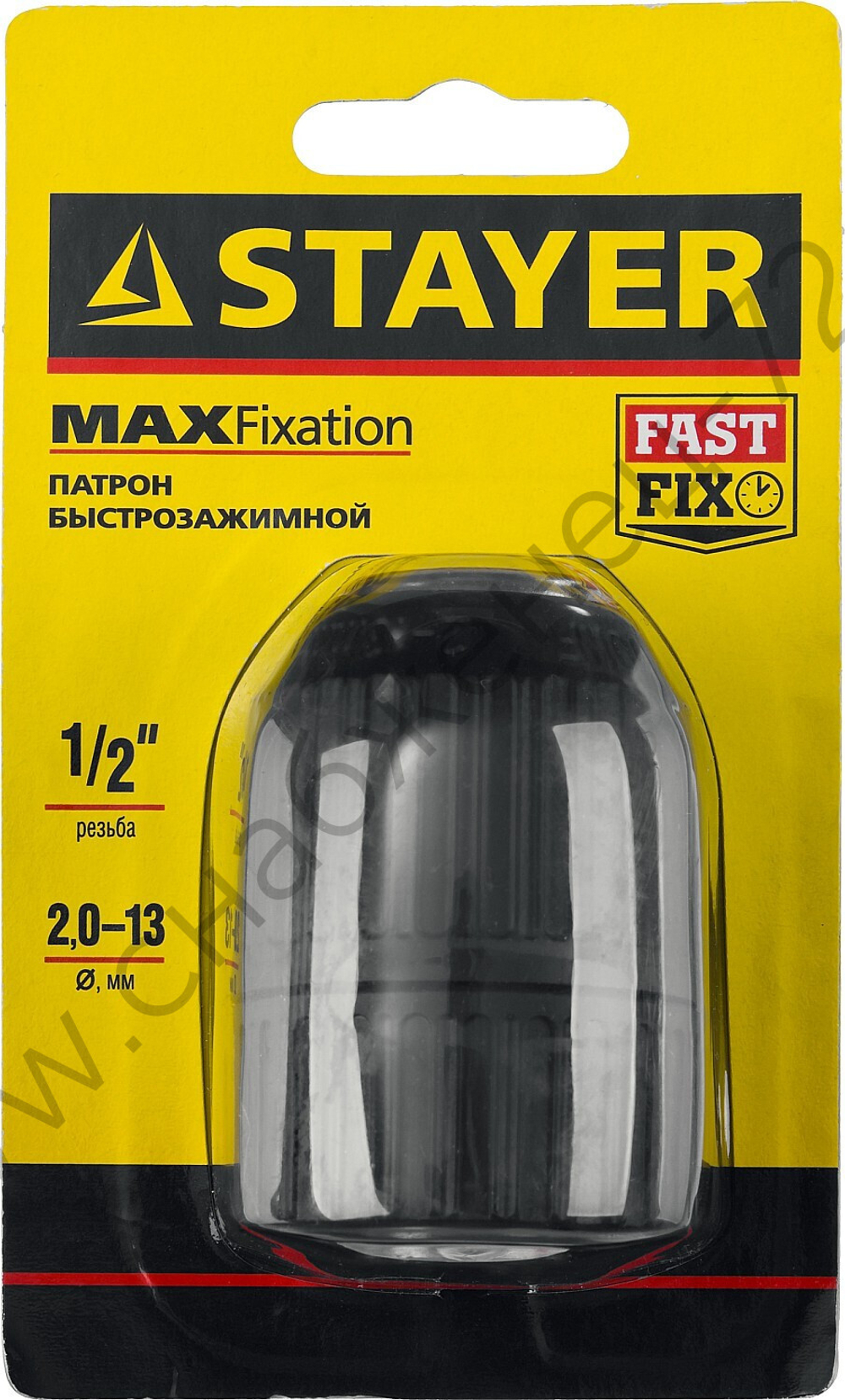 Патрон быстрозажимной STAYER для дрели, 13 мм, посадочная резьба 1/2″, Д 2,0-13мм, пластиковый корпус