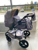 Коляска-трансформер LUXMOM 555-W 2В1 чёрный текстиль