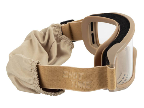 Маска стрелковая ShotTime Puma, защитная, хаки, линза прозрачная