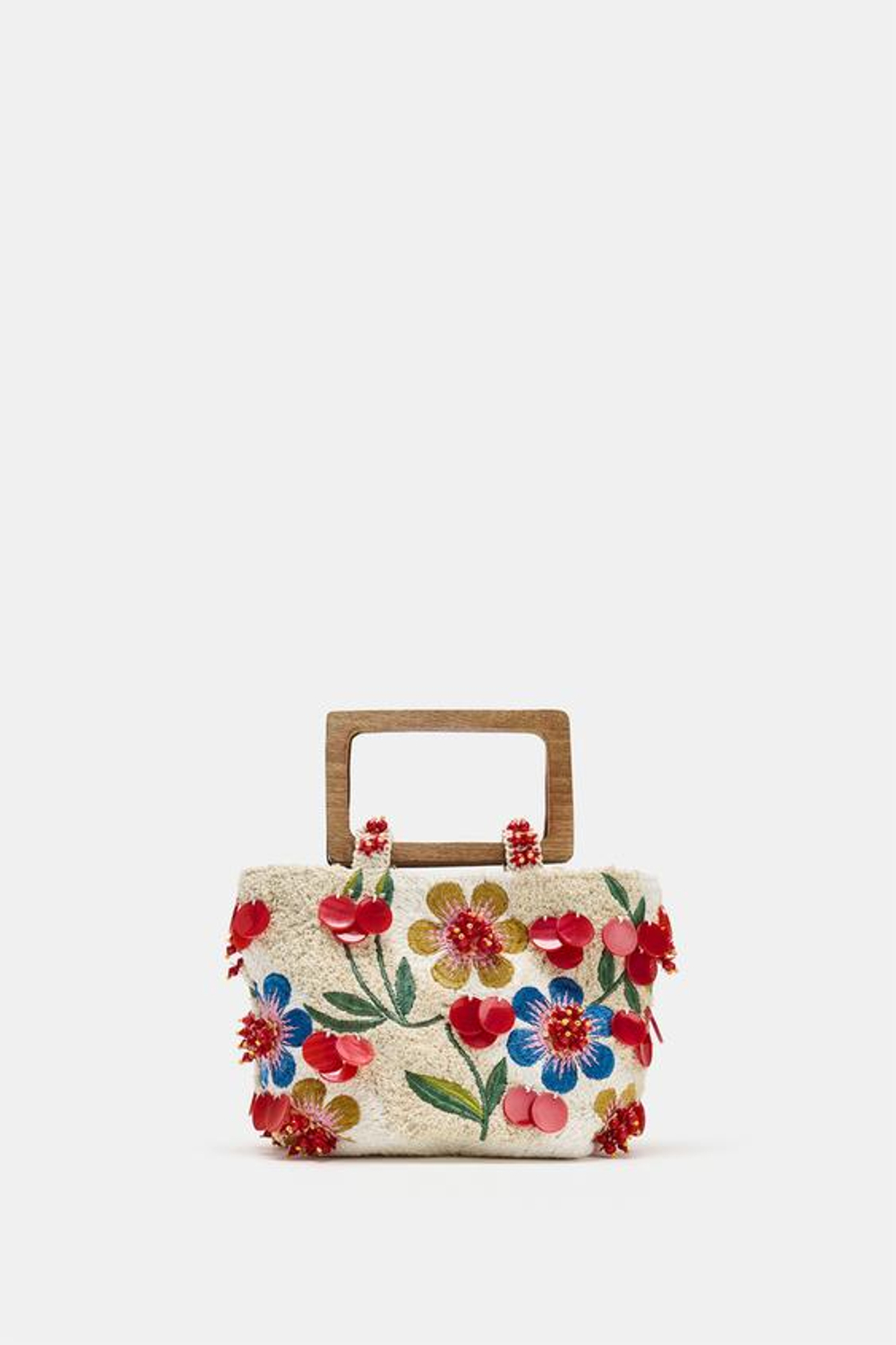 ZARA МИНИ-СУМКА С ВЫШИВКОЙ, РАЗНОЦВЕТНЫЙ