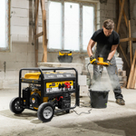 Генератор бензиновый PS 80 E-3, 6.6 кВт, 400 В, 25 л, электростартер Denzel