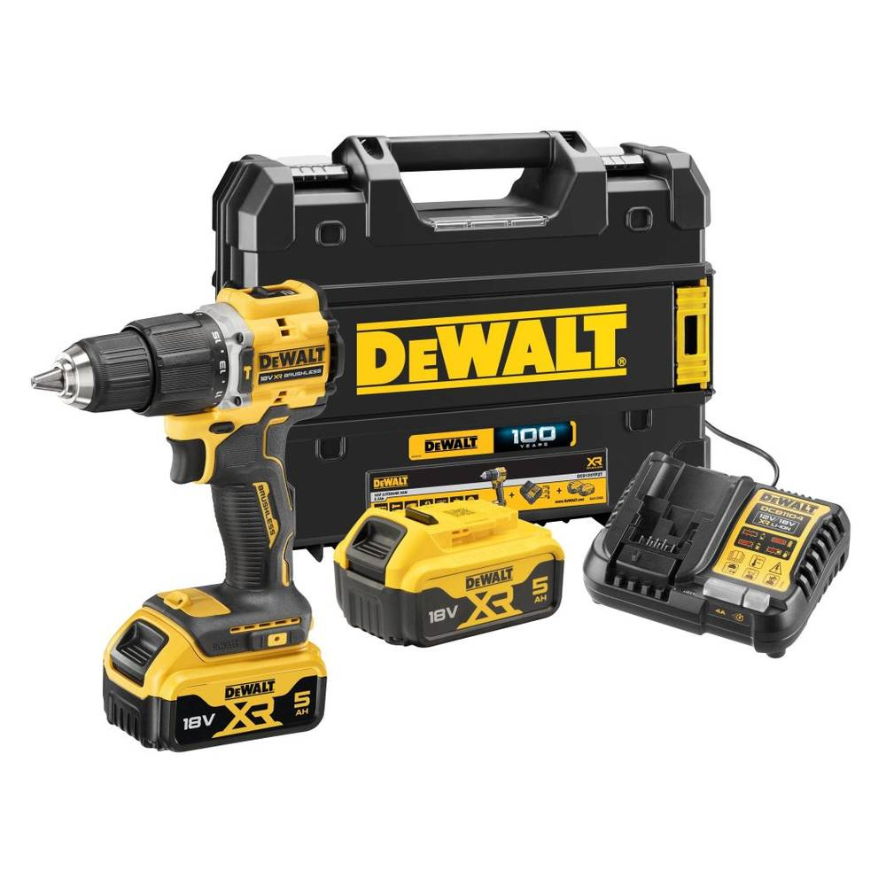 Аккумуляторная дрель-шуруповерт DeWalt DCD100YP2T ударная