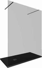 Душевое ограждение Allen Brau Infinity 2 160 3.21056.BA.T стекло тонированное/профиль серебро брашированное