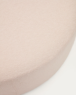 Kaeli Пуф для ног со съемным чехлом из розового букле Ø 120