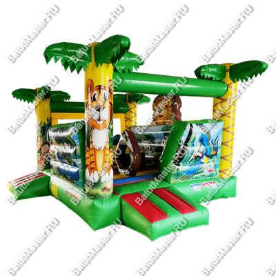 Коммерческий надувной батут "Львёнок" два входа, 4*3.5*3 м