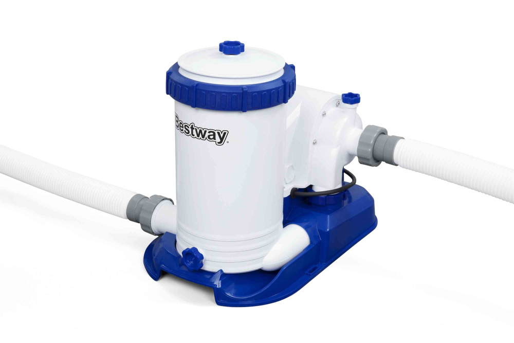 Каркасный овальный бассейн Bestway 610х366х122 см + фильтр-насос 9463 л/ч, лестница, гидромассаж, подсветка (56719 BW)