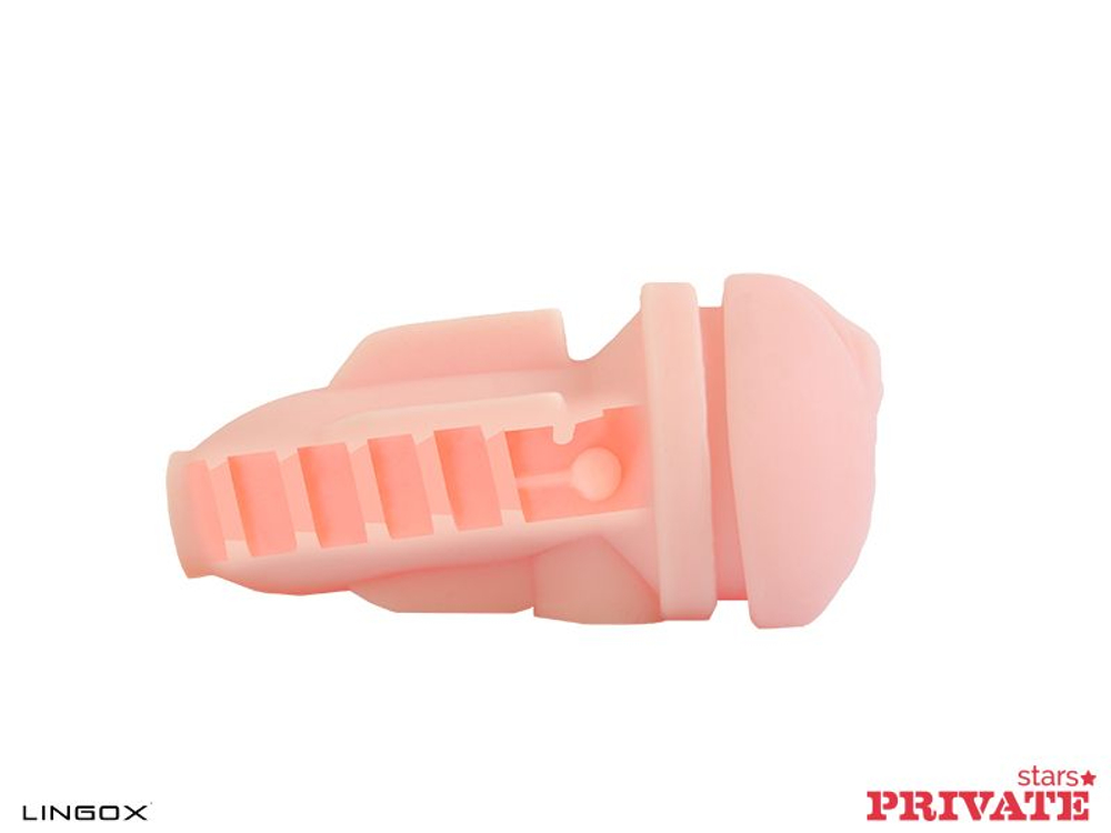 Мастурбатор-вагина Private Anna Rose Vagina в тубе с хвостиком для массажа простаты (Цвет: телесный)