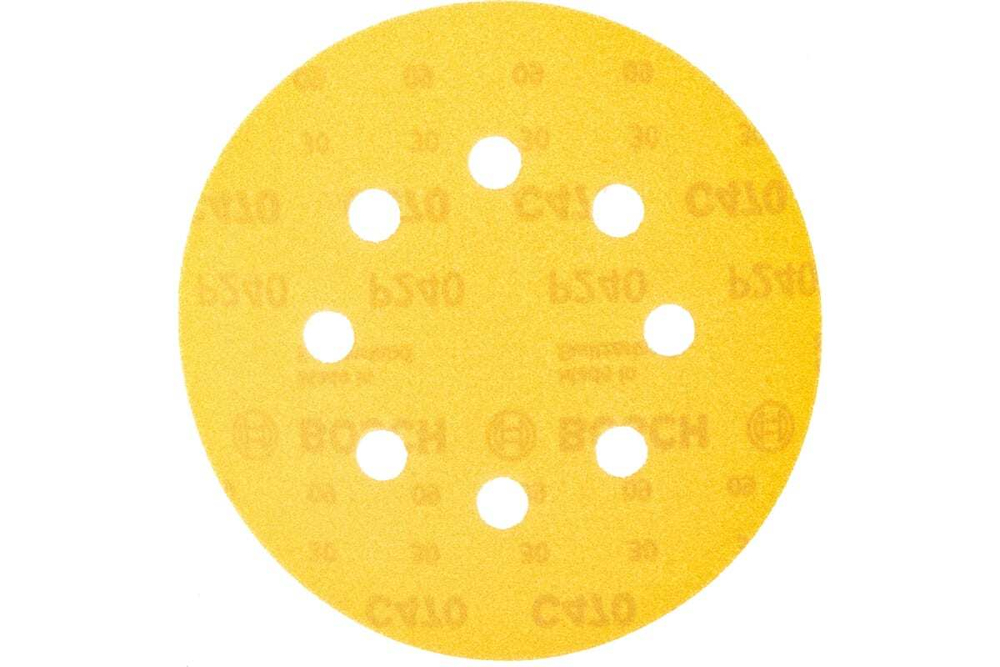 Круг шлифовальный по дереву, краске (50 шт; 125 мм; К240; 8 отверстий) Bosch 2608607830