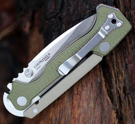 Складной нож Cold Steel 58SQ AD-15 c клинком из стали CPM-S35VN, рукоять алюминий / G10