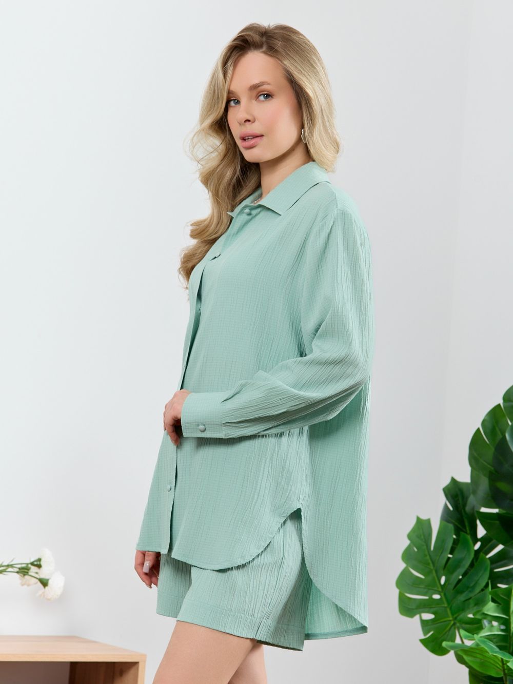 Рубашка Сиеста-5 Виотекс СВЕТЛО-ЗЕЛЕНЫЙ