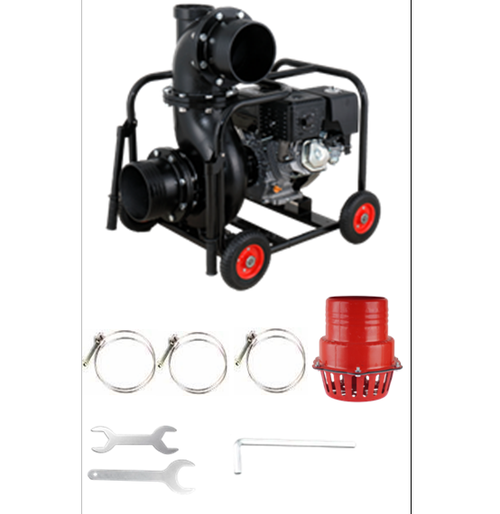 Насос дизельный центробежный с электрическим стартером, на раме с колесами "Vodotok" модель ДНЦ-8д-185м³/ч-11м-ЭС