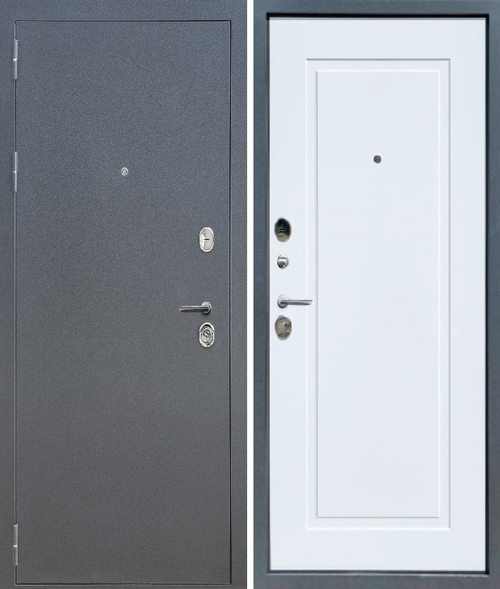 Входная дверь YoDoors-2 Букле графит - Velluto Bianco