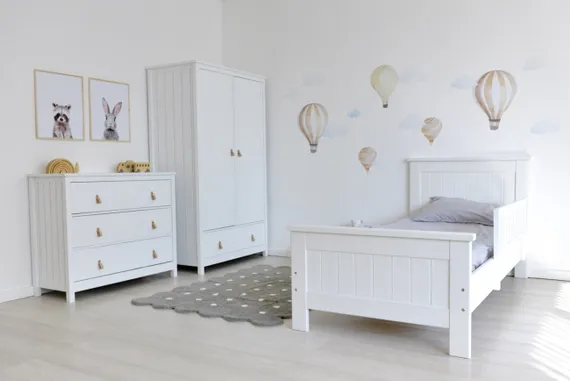 Кровать подростковая Ellipse Wood Белая