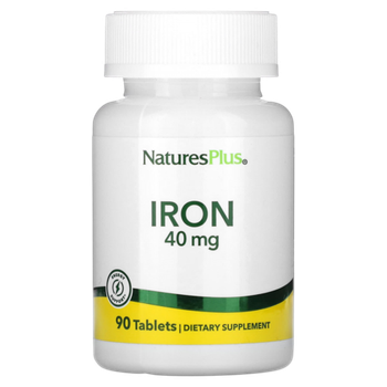 Natures Plus Iron 40 mg 90 tab , Железо