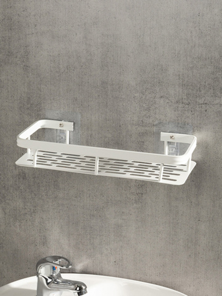 Полка навесная DeNASTIA Алюминий прямоуг 30x13x5, белый