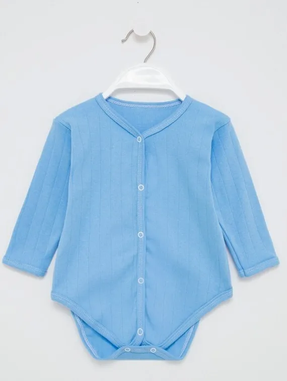 Боди детское, цвет голубой, рост 80 см