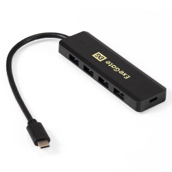 Exegate EX293986RUS USB-Хаб (концентратор) ExeGate DUB-4CP/1 (кабель-адаптер USB Type C --&gt; 4xUSB3.0, Plug&Play, черный)