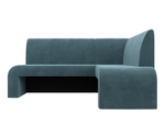 Диван кухонный угловой Кармен правый угол, Бирюзовый, Велюр, 126129