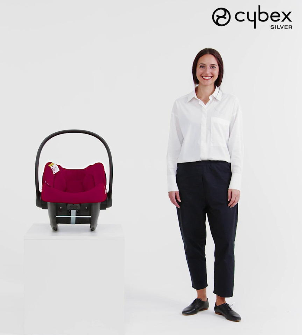 Коляска Cybex Balios S Lux TPE complete Aton B2 Dynamic Red 3 в 1 Almond Beige с дождевиками