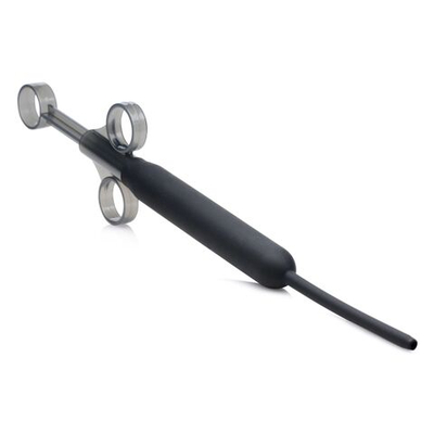 Черный шприц с тонким кончиком для введения геля Deep Shot Lubricant Launcher