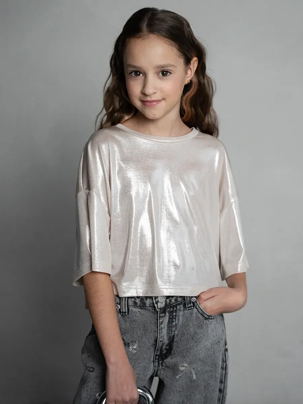 Футболка детская праздничная укороченная