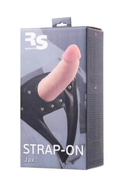Страпон на креплении RealStick Strap-On Jax, TPR, телесный, 17,9 см