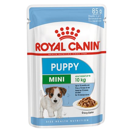 Royal Canin 85г пауч Mini Puppy Влажный корм для щенков малых пород (соус)