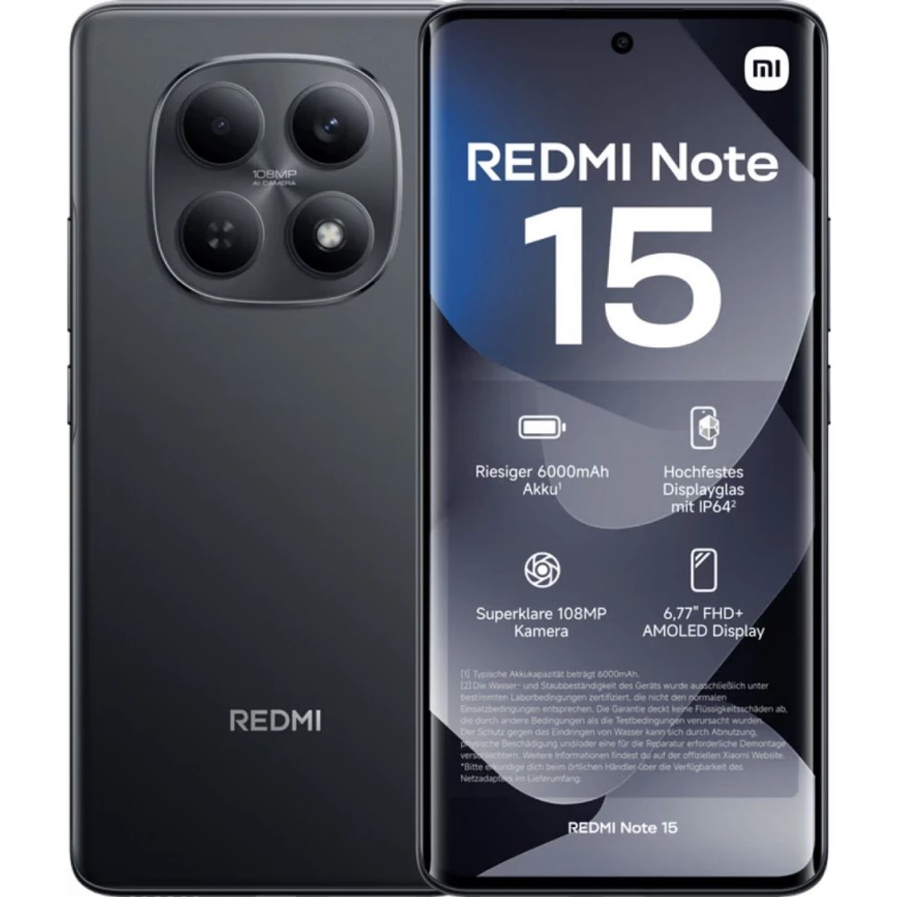 Смартфон Xiaomi REDMI Note 15 6+128 Black RUS