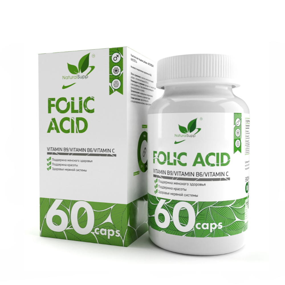 Фолиевая кислота 60 капс. (Naturalsupp)