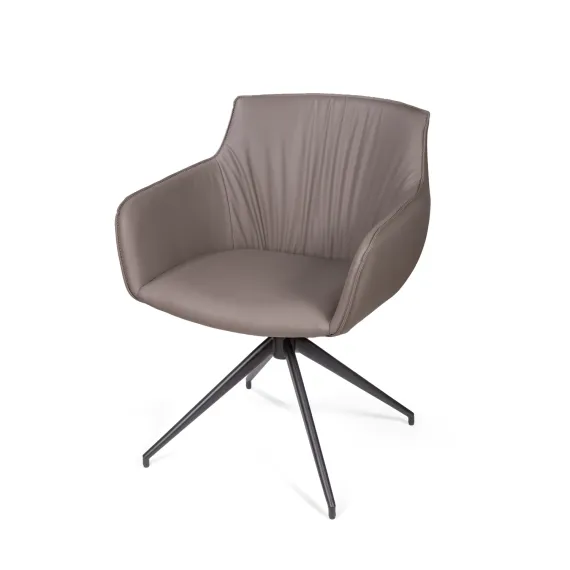 Полукресло Sofia, темно-серая экокожа Soft-Touch