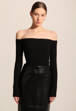 Лонгслив женский с открытыми плечами