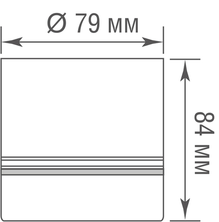 Накладной светодиодный светильник, 9 Вт