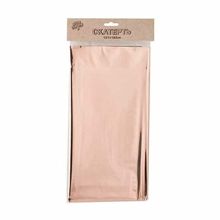 Скатерть фольг розовое золото 137х182смG