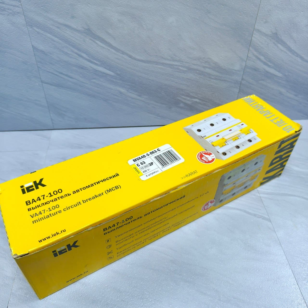 Автомат iEK KARAT ВА47-100 3P (380B)