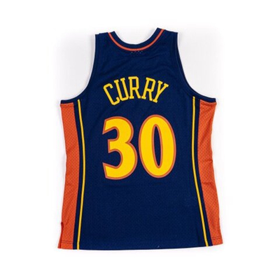Баскетбольная джерси Mitchell&Ness NBA Swingman Road Jersey Warriors 2009 Steph Curry T-shirt Navy Blue
