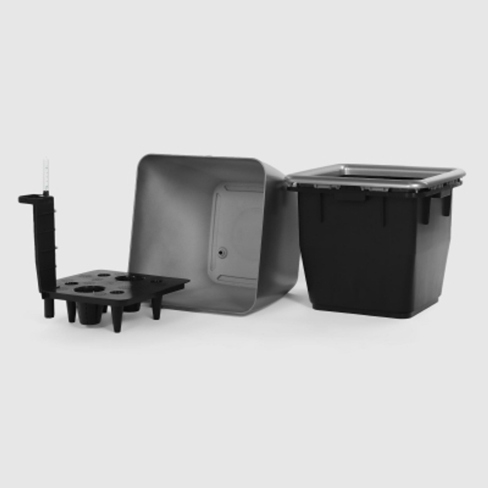 Кашпо с автополивом Greensun d44см RA4440 серебро