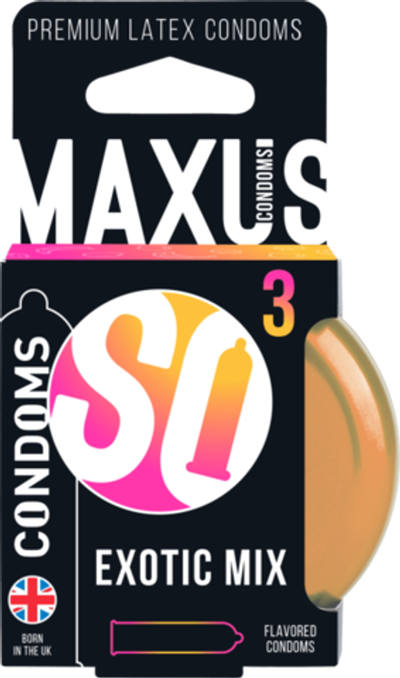 Презервативы Maxus Exotic Mix Ароматизированные, 3 шт