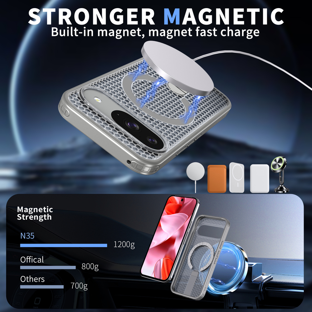 Прозрачный чехол Mesh Pro Magnetic Case для Google Pixel 10/Pixel 10 Pro