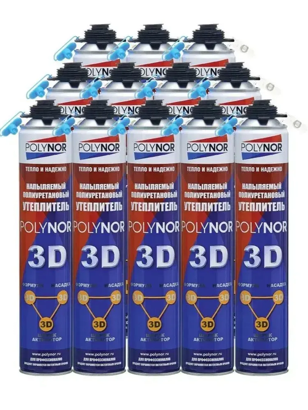 Утеплитель напыляемый POLYNOR 3D, комплект 12 шт.