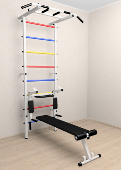 Шведская стенка Sv Pro 804 (Турник Pro/Брусья/стойка/Скамья)