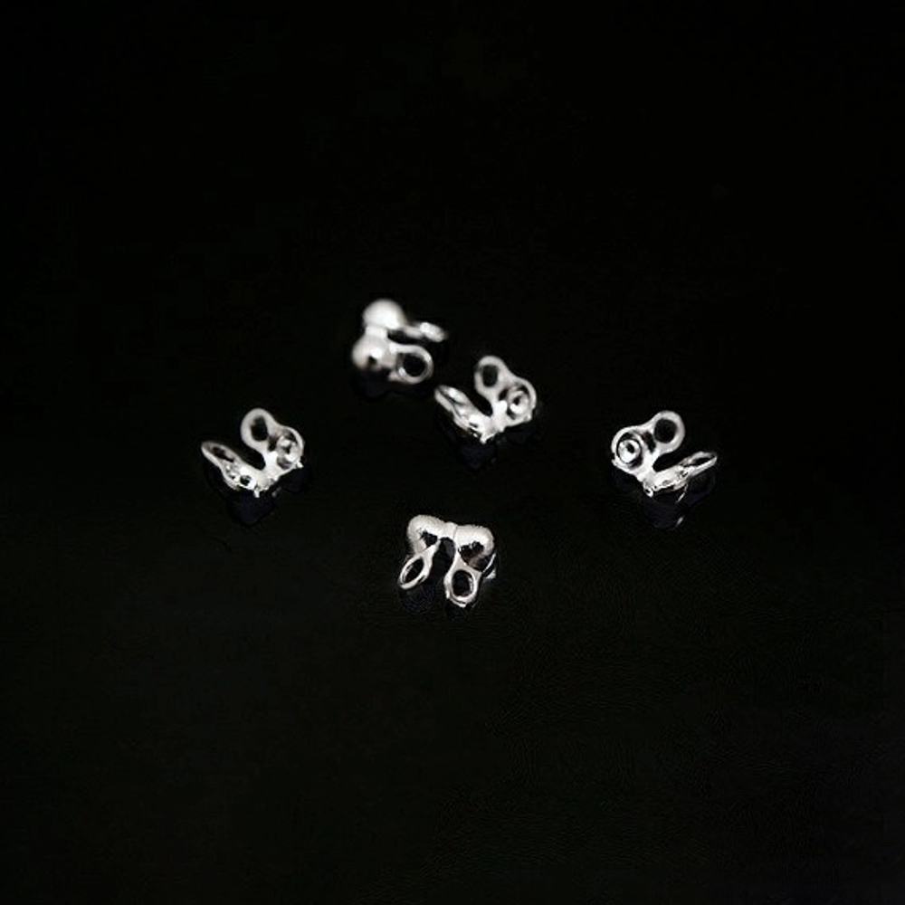 r018-р Каллоты мелкие боковые 4*2,5мм, родий, шт