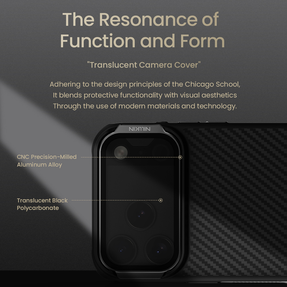 Чехол из карбона с MagSafe для iPhone 17 Pro Max, серия CarboProp Magnetic (версия с прозрачной крышкой) от Nillkin