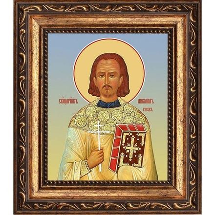 Михаил Гусев священномученик пресвитер. Икона на холсте.
