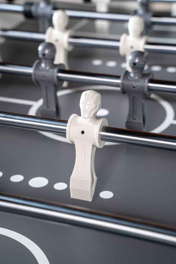 Игровой стол - футбол "NineStar Iron Pro ITSF Grey" (144х75,5х90)_D3