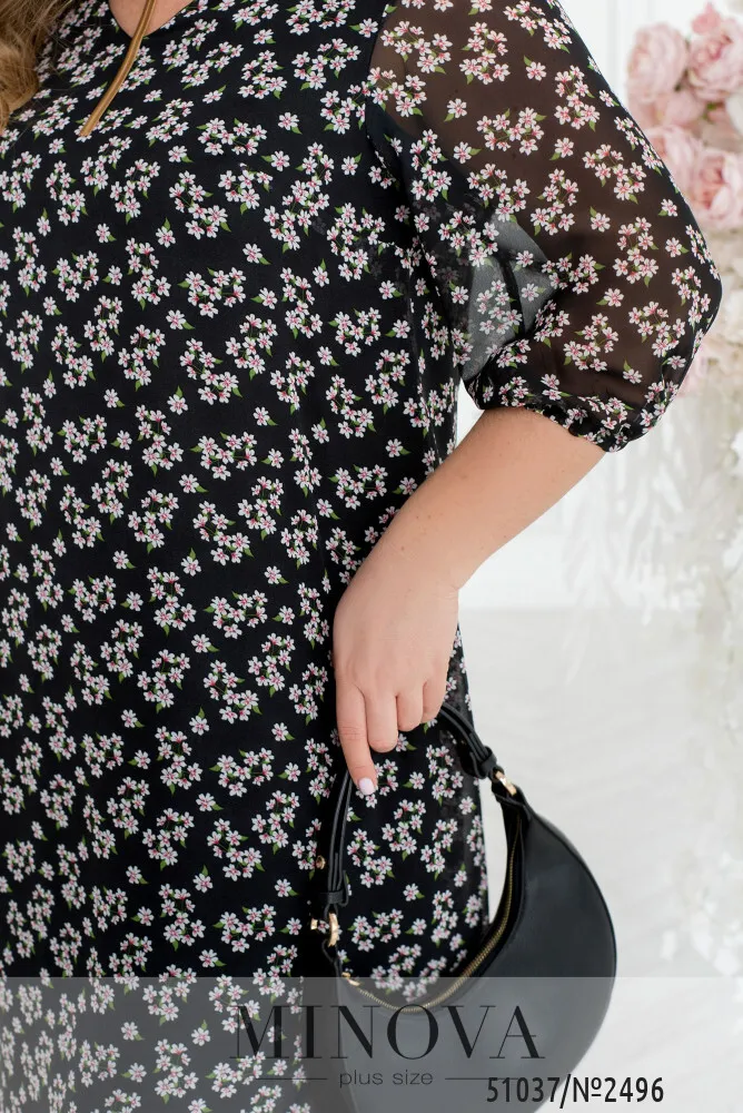 Платье 2496-черный Minova